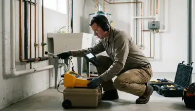 Odessa, TX leak detection technician inspecting hidden water damage in a home