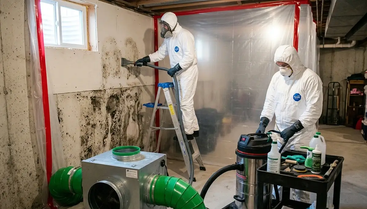 Mold removal technician serving Odessa, TX for water damage cleanup and moisture inspection