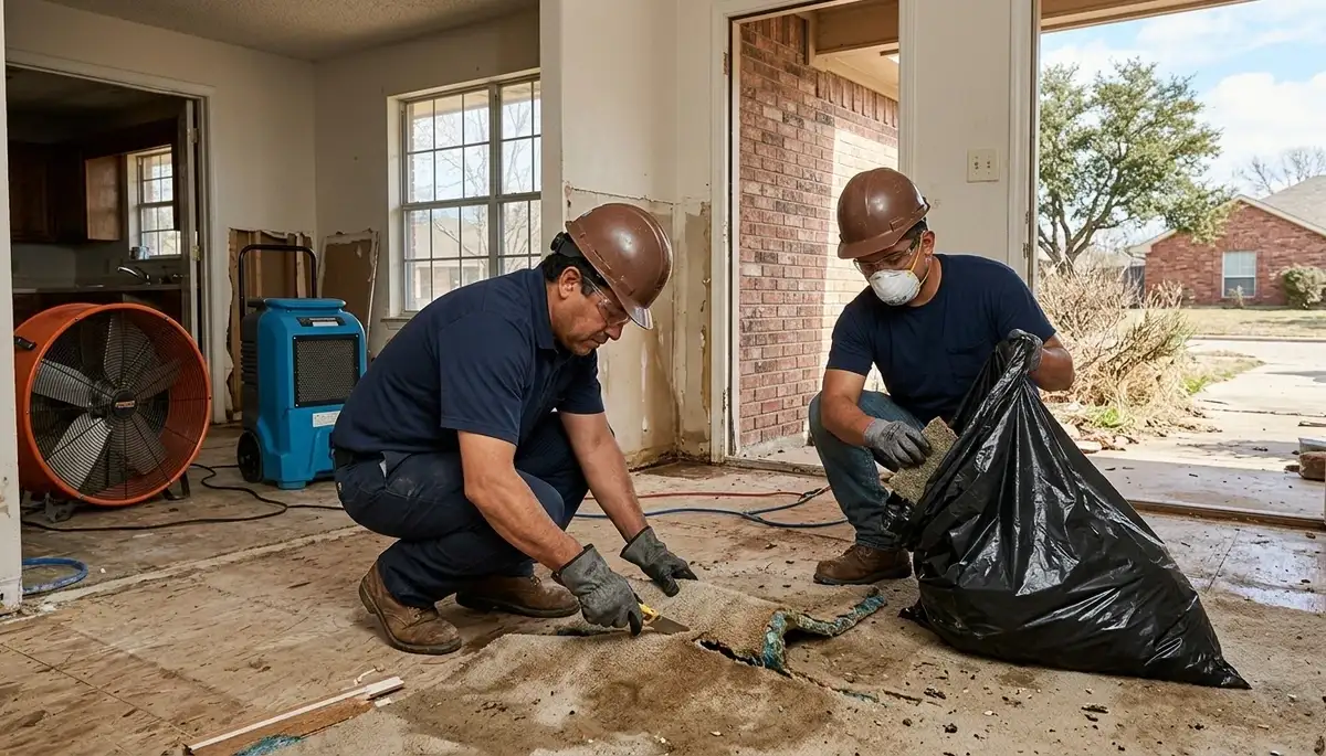 Water damage restoration team serving Odessa, TX for emergency cleanup and repair
