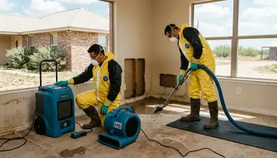 Water damage restoration team in Odessa, TX handling emergency cleanup and drying services