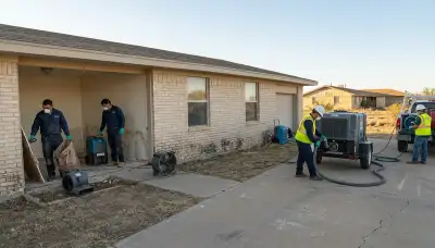 Water damage restoration team serving Odessa, TX for emergency cleanup and repairs