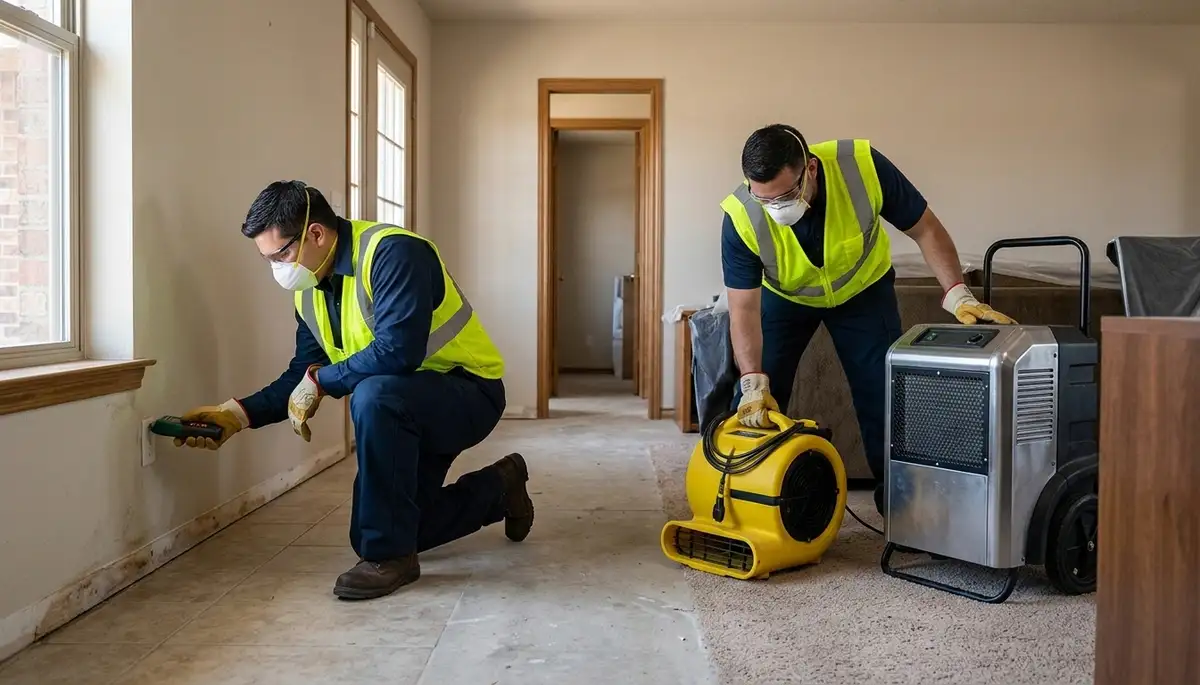 Water damage restoration team serving Odessa, TX for emergency cleanup and drying services