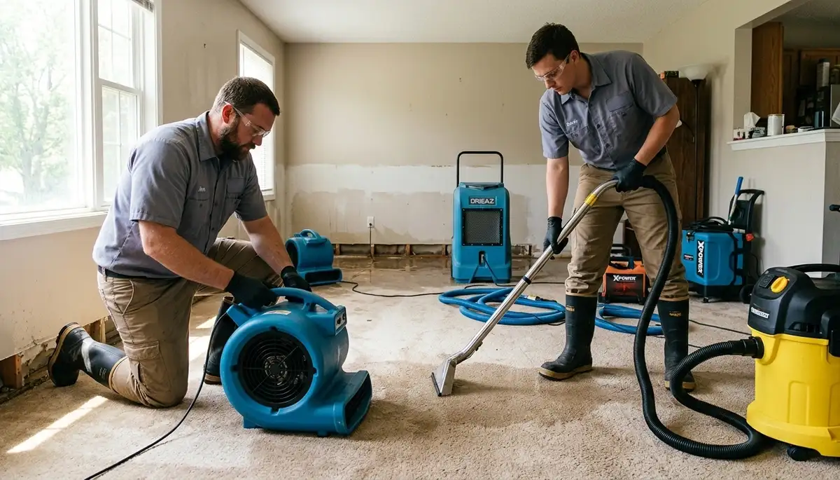 Water damage restoration team serving Odessa, TX homes with fast 24/7 cleanup and drying