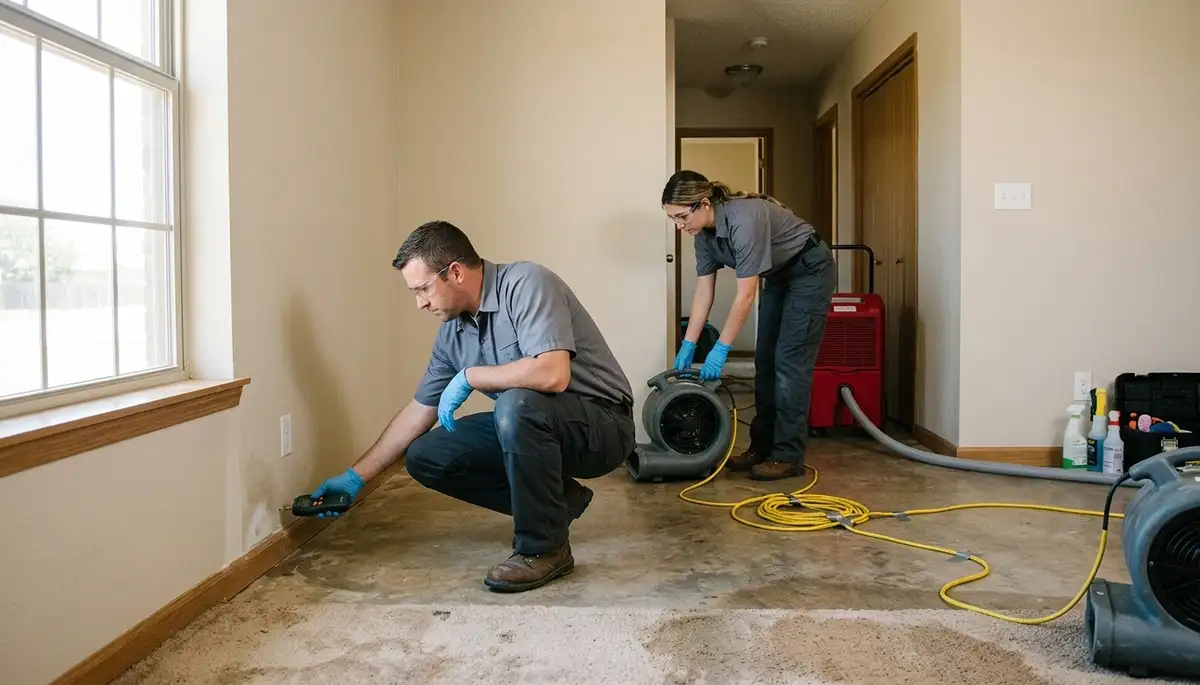 Water damage restoration team serving Odessa, TX for emergency cleanup and repairs